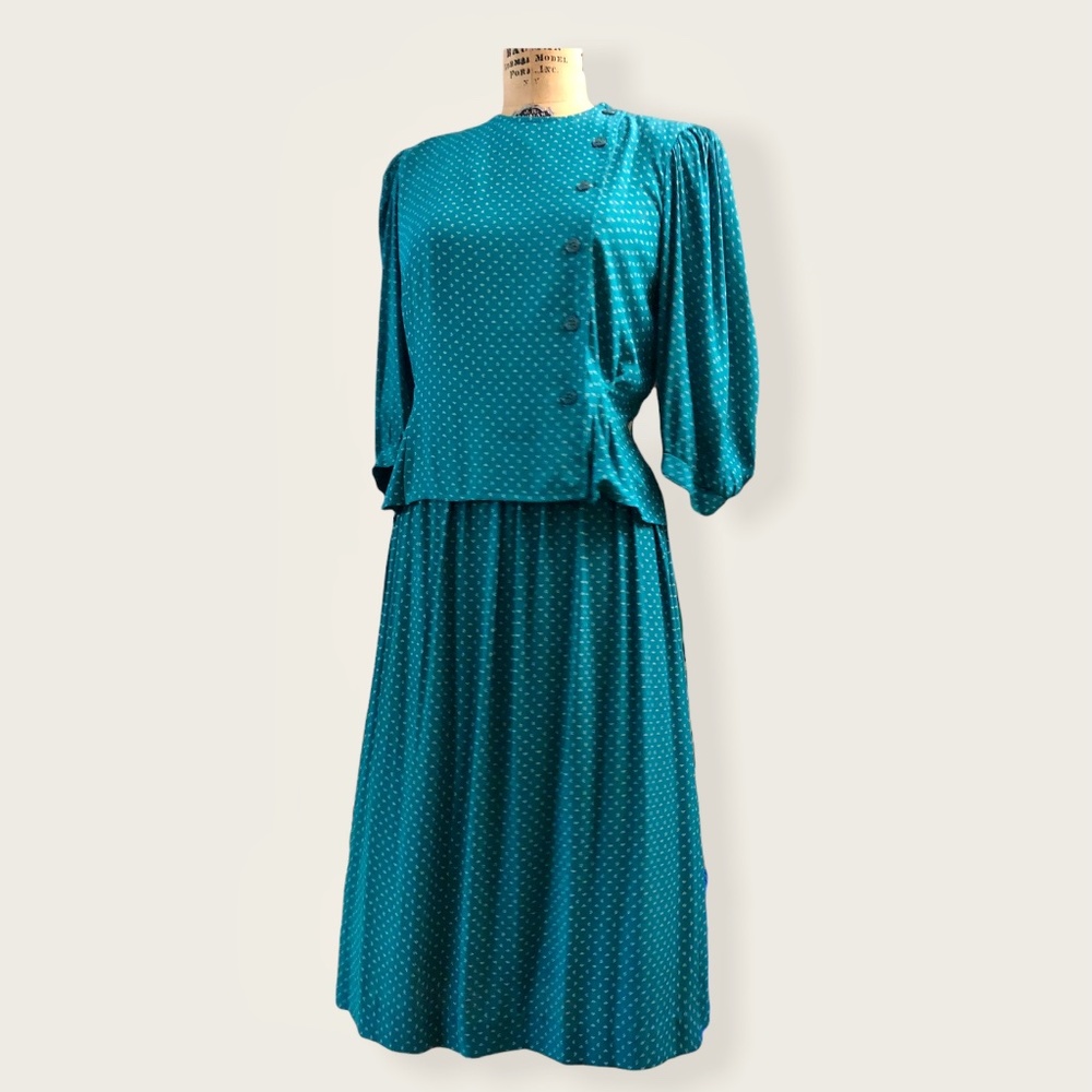 Vintage Two Piece Skirt Set Coord Set Size 6
